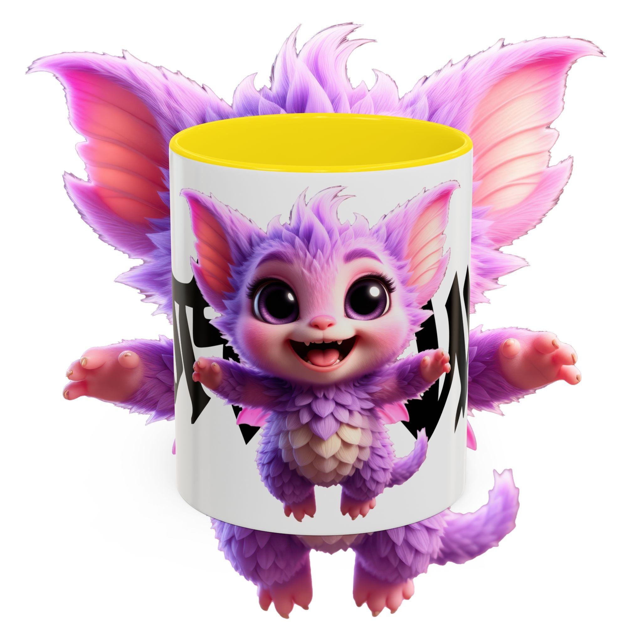 Cute Purple Fluffy Creature Mug Accent Coffee Mug 11oz 15oz COTTOLUXE